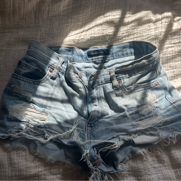 Aeropostale Pants - Women's Blue Denim Shorts